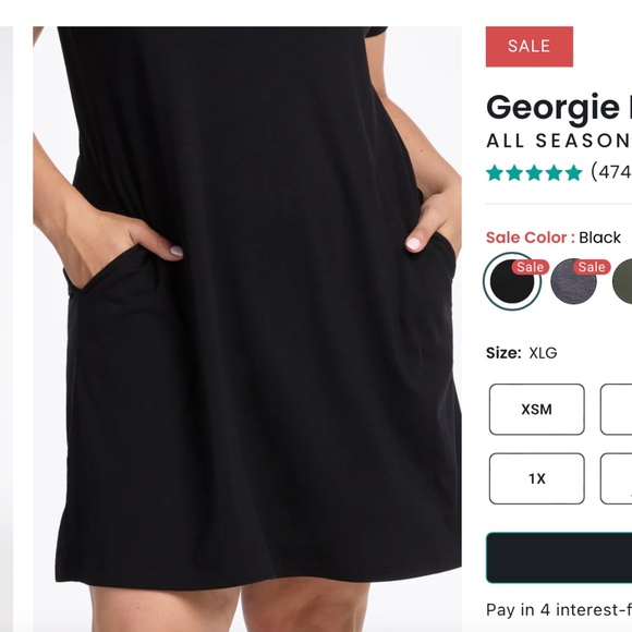 Woolx Georgie dress/sleep shirt XL - Picture 4 of 4